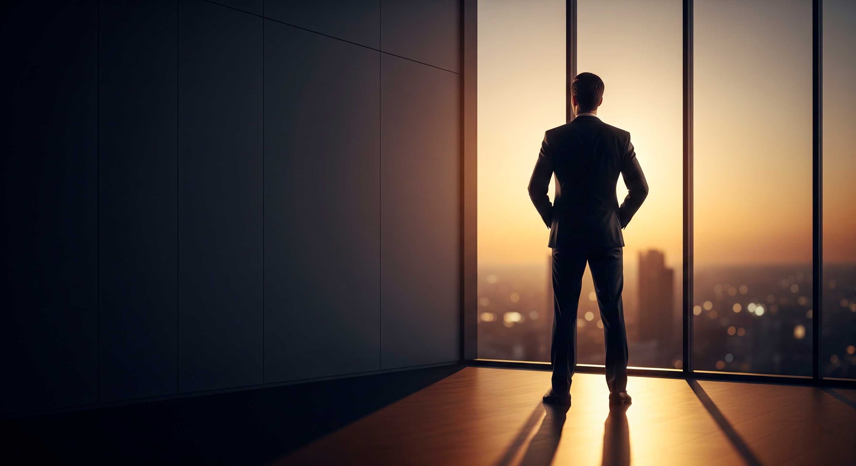 [Silhouette d'un dirigeant incarnant l'autorité naturelle]